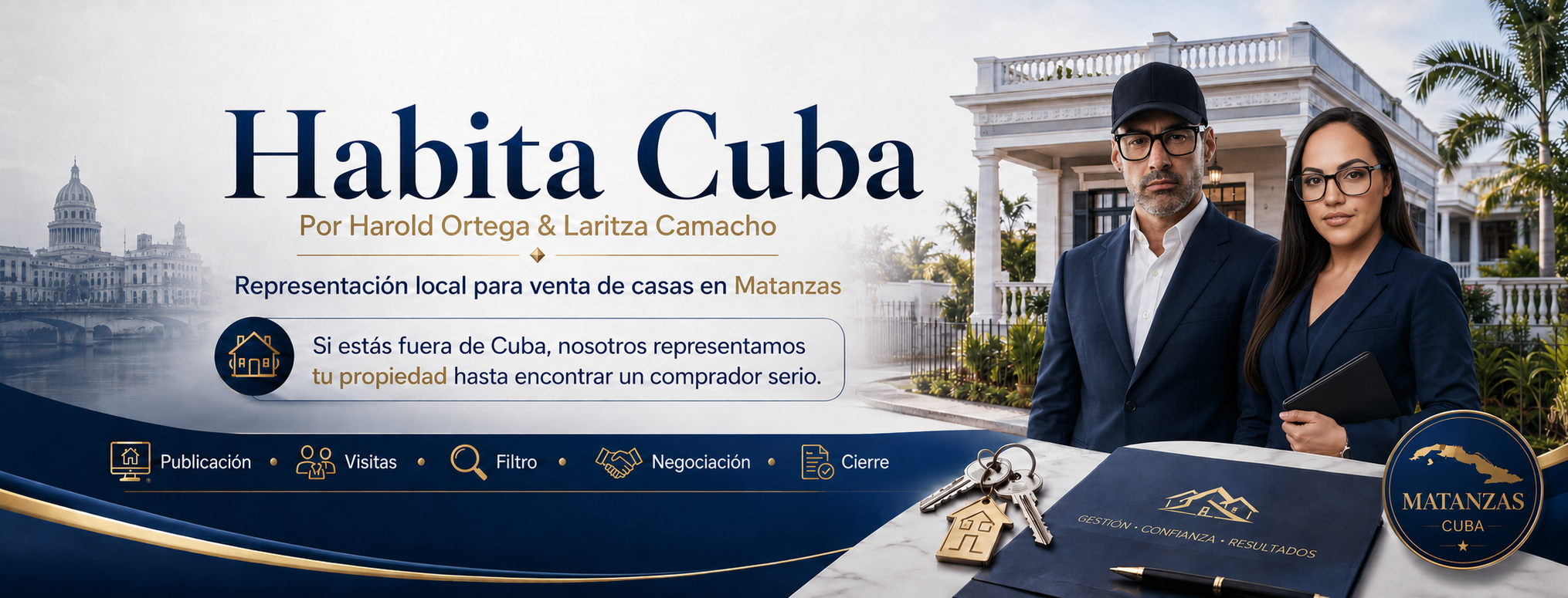 HabitaCuba, representación local para venta de casas en Matanzas por Harold Ortega y Laritza Camacho